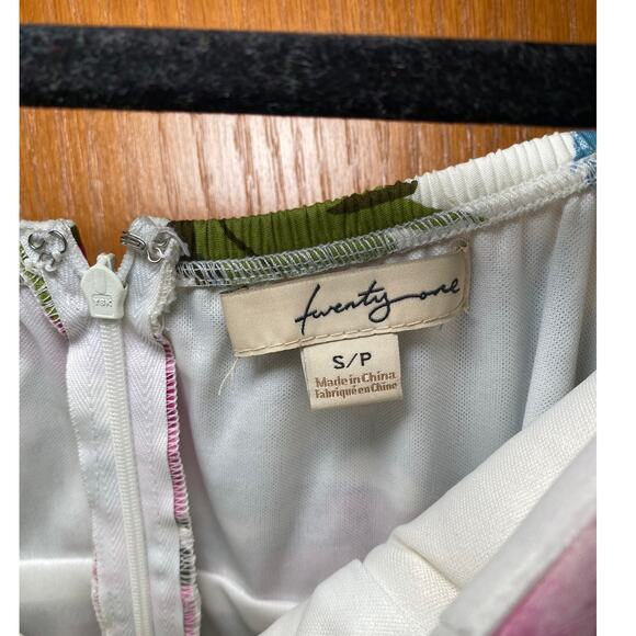 Twenty One - Floral Strapless Mini Dress - Size Small - Picture 10 of 13